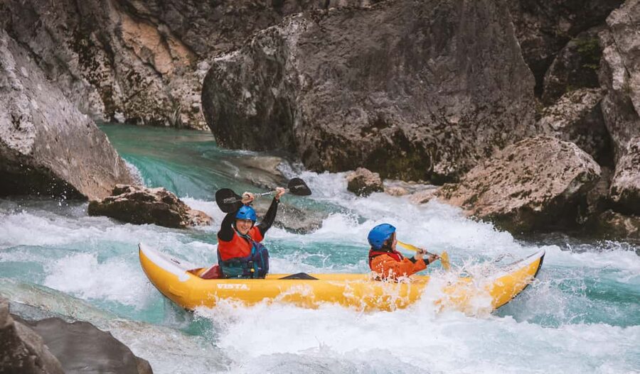 Austria, Salza river "Double Ducky" kayak adventure - Picking between the two Salza sections