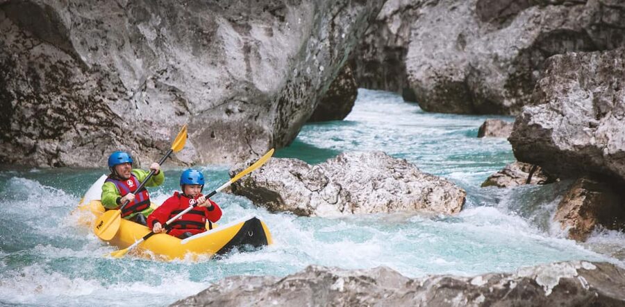 Austria, Salza river "Double Ducky" kayak adventure - Two hours among the river waves