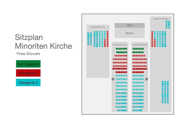 Classical Concerts in the Minorite Church - Tickets Vienna - The music: Vivaldi, Mozart, Bach, and changing programs