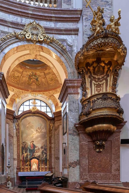Karlskirche Entry Ticket with Panoramic Terrace Access - The main church: marble, gold, and a colorful dome