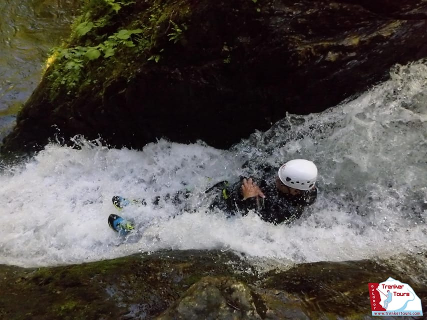 Oetztal: Canyoning "ClearWater" - The high abseiling point and the unforgettable slide
