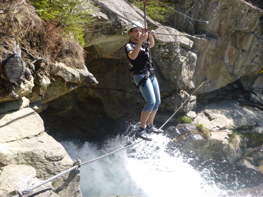 Ötztal: Via Ferrata Climbing Tour at Lehner Waterfall - The safety talk and first 40-meter wall