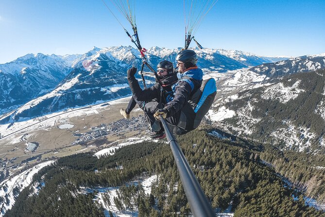 Private tandem flight Classic from the Schmittenhöhe in Zell am See - The views: Lake Zell, valleys, and the Hohe Tauern