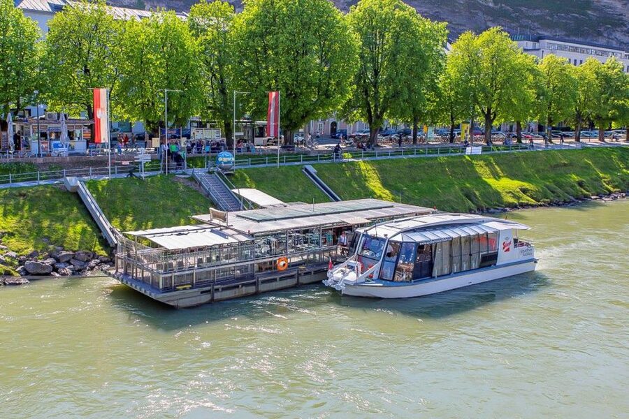 Salzburg: Boat Ride on the Salzach River - The old-city view from the boat