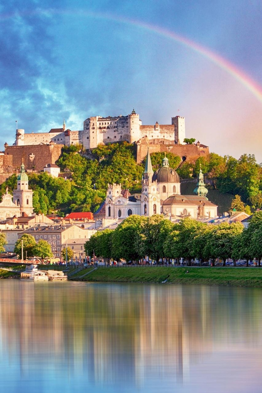 Salzburg Tour: Mirabell Gardens, Sound of Music, Mozart - Crossing the Salzach toward the Old Town