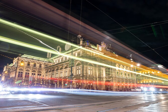 Vienna at night! Private photo tour of Vienna's most beautiful buildings - The National Library and Michaelerplatz add layered views
