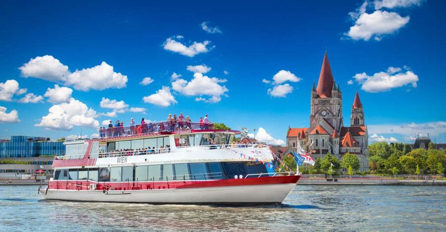 Vienna: Danube River Cruise w/ optional Viennese Specialties - Continuing Toward the Prater and Danube Island