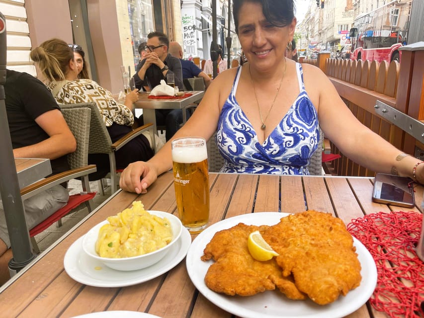 Vienna: Food tasting tour in Hidden Gems (Small Groups) - Main course: Wiener Schnitzel, potato salad, and beer