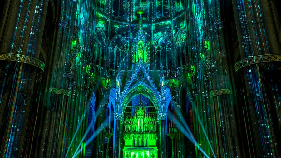 Vienna: Light of Creation Votive Church Immersive Light Show - The music is half the experience