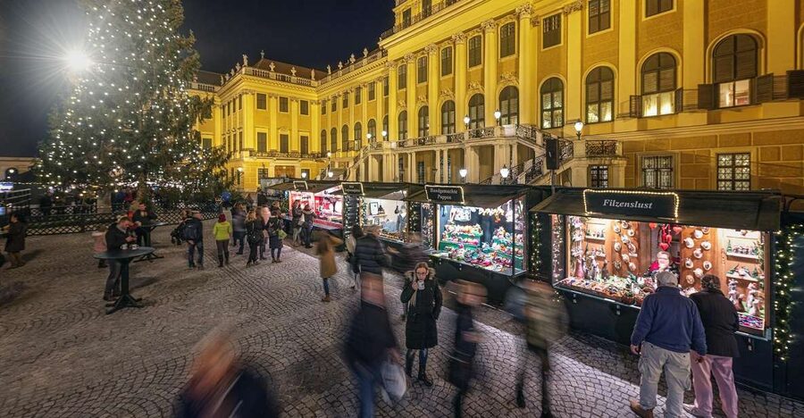 Vienna: Schönbrunn Palace & Christmas Market Walking Tour - A small group makes the palace easier to hear