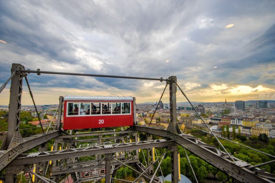 Vienna: Skip-the-cashier-desk-line Giant Ferris Wheel Ride - Boarding the spacious historic cabins
